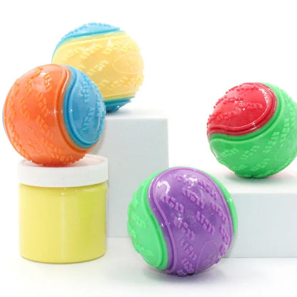 Dog Toys Soft TPR Toys for Dog Pet Teeth Cleaning Bite Resistance Squeaky Dog Ball Toy Dogs Interactive Toys