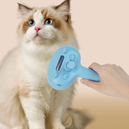 Cat Hair Brush with Release Button Massage Grooming Brush Rechargeable Spray Cat Brush for Long and Short Hair Dogs and Cats