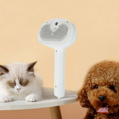 Cat Hair Brush with Release Button Massage Grooming Brush Rechargeable Spray Cat Brush for Long and Short Hair Dogs and Cats