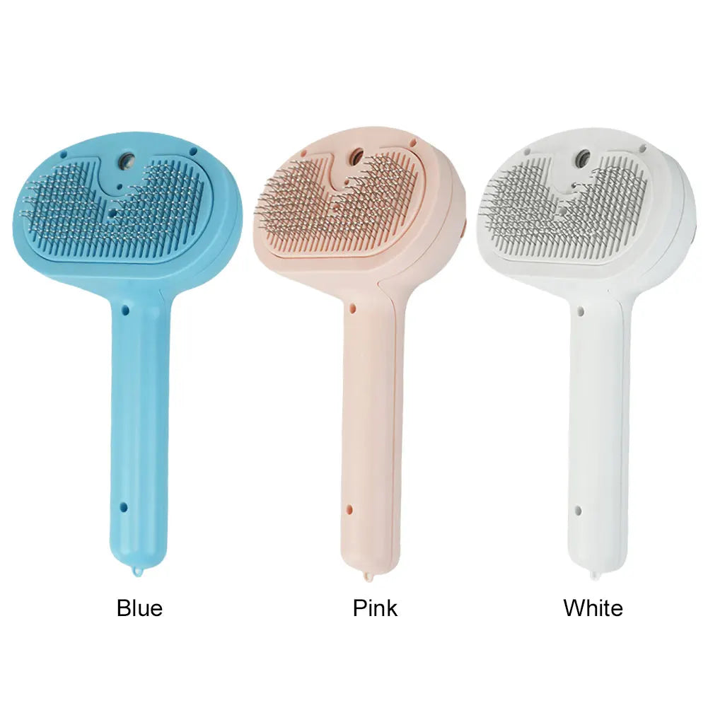 Cat Hair Brush with Release Button Massage Grooming Brush Rechargeable Spray Cat Brush for Long and Short Hair Dogs and Cats