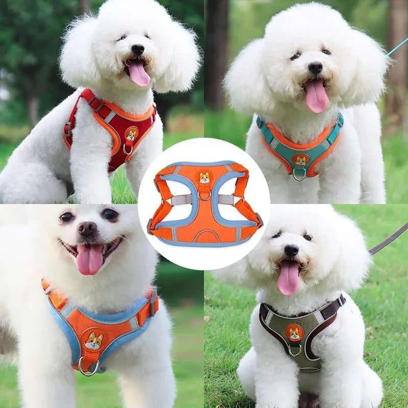 No Pull Pet Dog Harness and Leash Set Adjustable Puppy Cat Harness Vest Reflective Walking Lead Leash For Small Dogs Chihuahua