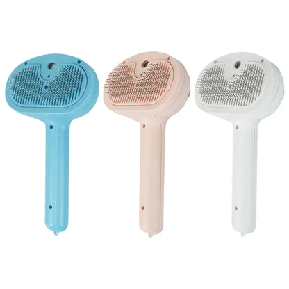 Cat Hair Brush with Release Button Massage Grooming Brush Rechargeable Spray Cat Brush for Long and Short Hair Dogs and Cats