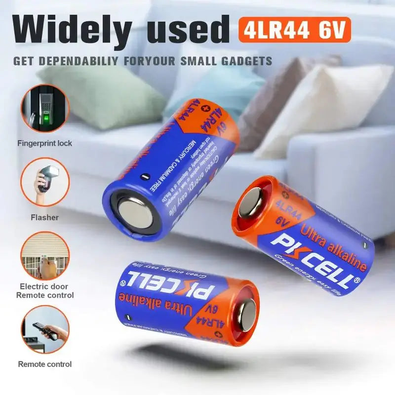20Pcs PKCELL 4LR44 6V Alkaline Battery for Dog Training Collars and Stop Barker ,Grooming Pen,Film camera car key remote control