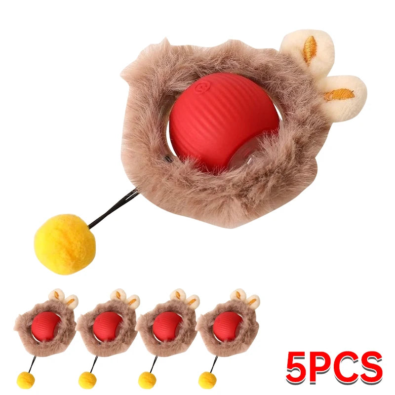 Cat Toy Ball Teasing Cat Rolling Ball Hair Pet Relieve Boredom Plush Teasing Cat Ball Cat Toys Pet Pet Toys Interactive Cat Toy
