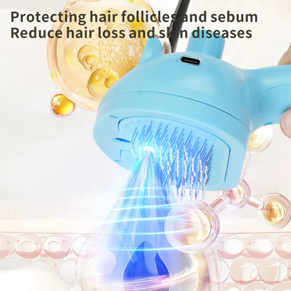 Cat Hair Brush with Release Button Massage Grooming Brush Rechargeable Spray Cat Brush for Long and Short Hair Dogs and Cats