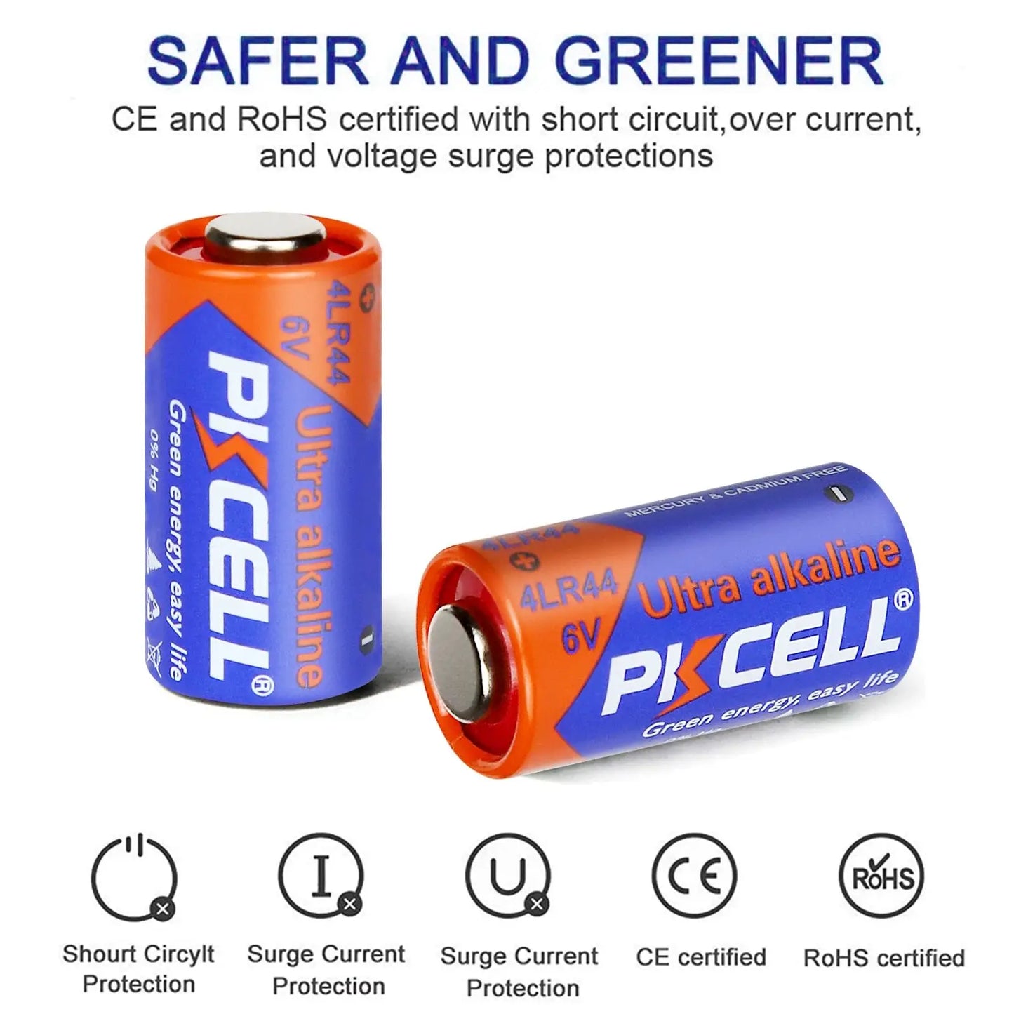 20Pcs PKCELL 4LR44 6V Alkaline Battery for Dog Training Collars and Stop Barker ,Grooming Pen,Film camera car key remote control