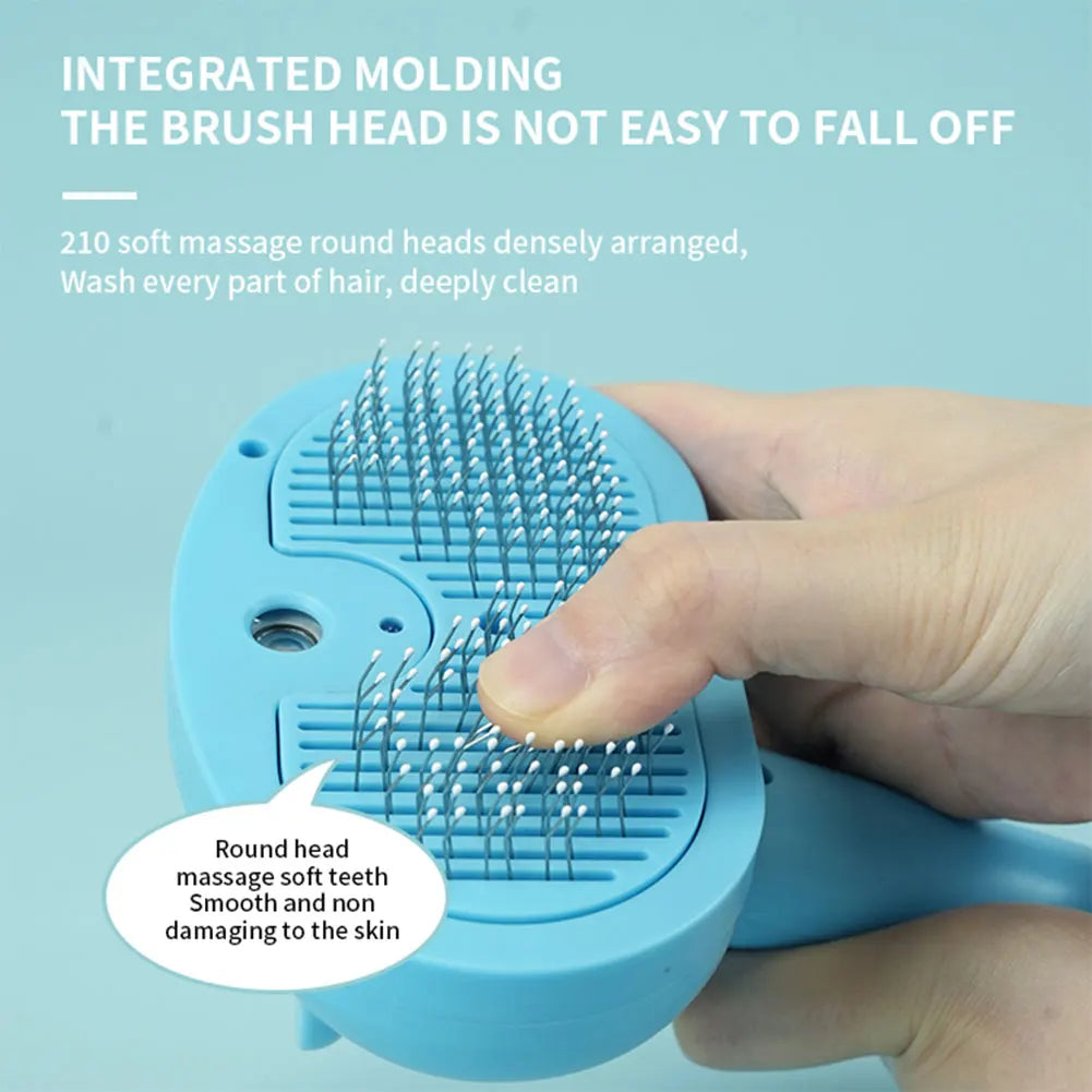 Cat Hair Brush with Release Button Massage Grooming Brush Rechargeable Spray Cat Brush for Long and Short Hair Dogs and Cats